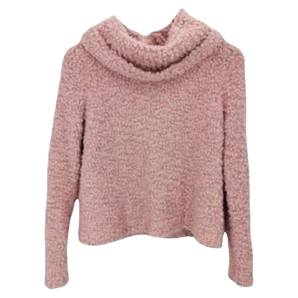4/$45 PINK REPUBLIC Pink Long Sleeve Cowl Turtleneck Fuzzy Sweater size Small